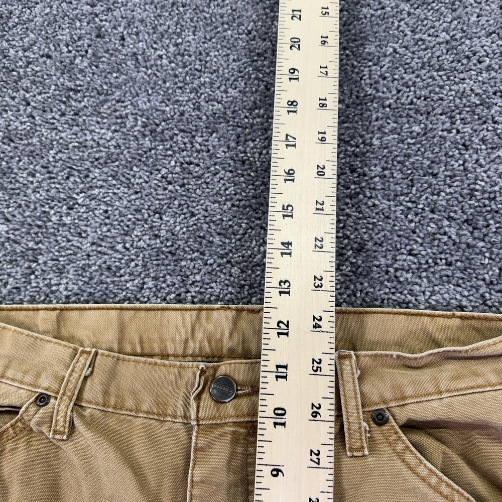 Dickies Carpenter Pants Mens 36x32 Brown Relaxed Canvas Workwear Pockets Outdoor - Picture 4 of 9
